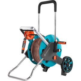  Тележка для шланга Gardena CleverRoll M Easy голубой/серый шланг в компл. 20м (18517-20.000.00) 