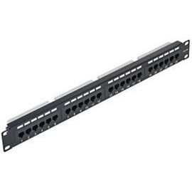  Патч-панель NETLAN EC-URP-24-UD2 в шкаф 19" 1U, порты 24 x RJ-45 кат. 5e, черный 