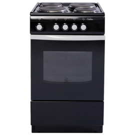  Плита Электрическая De Luxe 5004.12э черный эмаль, 85x50x50см, 4 конфорки, духовка 43л 
