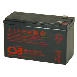  АКБ для ИБП 12В 9.0Ач CSB High Rate HR1234W F2, 34W/cell, 108 Whr, 2.5 кг, (ШхГхВ) 151х65х98 мм (102 с клеммами) 