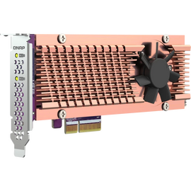  Плата расширения QNAP QM2-2P-344A 2 x M.2 22110 or 2280 PCIe (Gen3 x4) NVMe SSD slots, Low-profile flat and Full-height brackets included. 