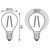  Лампа Gauss Filament (105801211) филам. 11Вт цок. E14 шар 220B 4100K св.свеч.бел.нейт. (упак. 10шт) 