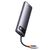  USB HUB разветвитель BASEUS Metal Gleam Series 8 в 1 Type-C (m) - 2xUSB3.0 + Type-C PD + 2xHDMI + RJ45 + SD/TF, серый 