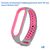  Ремешок силиконовый перфорированный Great Case Sport NK для Xiaomi Mi Band 5/6/7, 250мм, на кнопке, серый+розовый (8) 