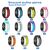 Ремешок силиконовый перфорированный Great Case Sport NK для Xiaomi Mi Band 5/6/7, 250мм, на кнопке, серый+розовый (8) 