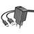  Блок питания сетевой 1 USB HOCO CS21A Rich, 3000mA, пластик, QC3.0, кабель USB - Type-C, цвет: чёрный (1/32/192) 