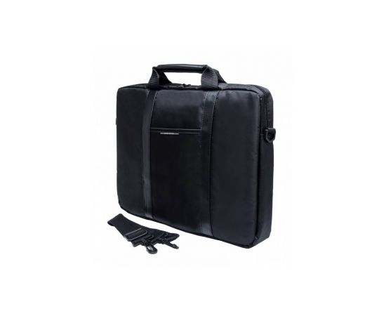  Сумка для ноутбука 15,6" PC Pet Nylon Style Toplader Front pocket Stiched PU Stripes, Black (PCP-1003BK) 