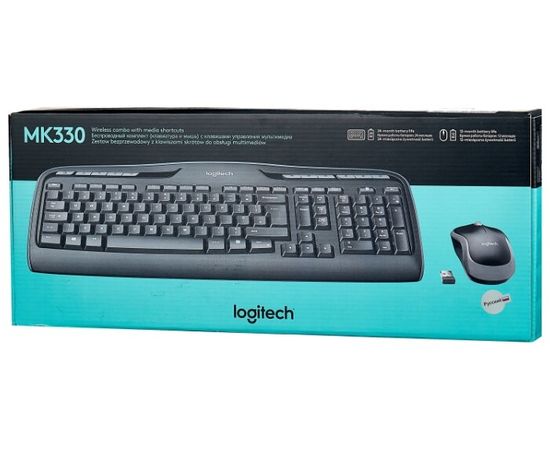  Клав.+мышь Logitech Cordless Desktop MK330 Ru (920-003995) 