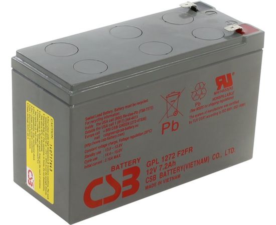  АКБ 12В 9.5Ач CSB High Rate Long Life HRL1234W, 34W/cell, 108 Whr, 2.6 kg, H95(101)xL151хW65 mm 