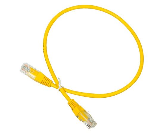  Патч-корд медный Lanmaster UTP TWT-45-45-0.5-YL желтый вилка RJ-45-вилка RJ-45 кат.5е 0.5м ПВХ (1шт) 