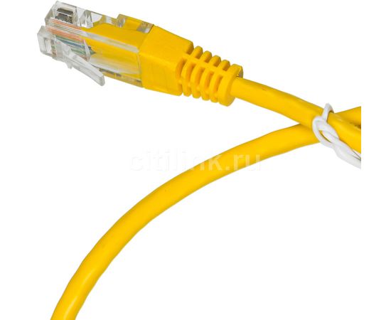 Патч-корд медный Lanmaster UTP TWT-45-45-0.5-YL желтый вилка RJ-45-вилка RJ-45 кат.5е 0.5м ПВХ (1шт) 