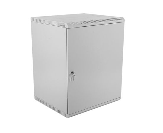  Шкаф настенный ЦМО ШРН-Э-12.500.1 12U 600x520мм пер.дв.стал.лист несъемные бок.пан. серый 