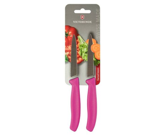  Набор ножей кухон. Victorinox Swiss Classic (6.7796.L5B) компл.:2шт розовый блистер 