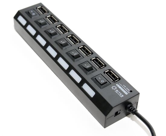  Концентратор 5bites HB27-203PBK 7*USB2.0/БП 5В-2А/1M/Black 
