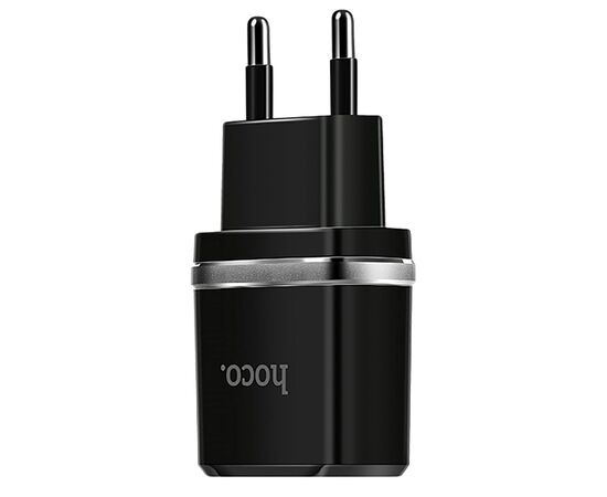  Адаптер Сетевой Hoco C12 2USB/5V/2.4A (black) 