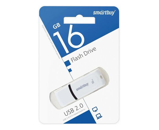  Флэш накопитель USB 16 Гб Smart Buy Paean (white) 