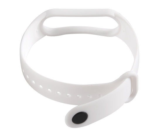  Ремешок силиконовый для фитнес-браслета Xiaomi Mi Band 5/6/Amazfit Band 5, белый 