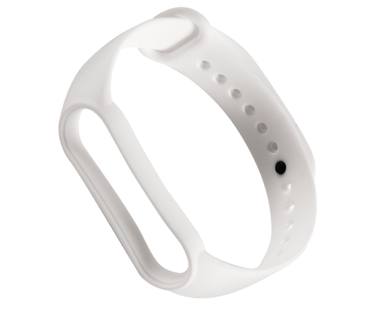  Ремешок силиконовый для фитнес-браслета Xiaomi Mi Band 5/6/Amazfit Band 5, белый 