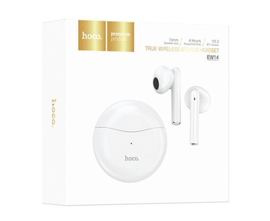  Беспроводные Bluetooth-наушники Hoco TWS EW14 (white) (207634) 