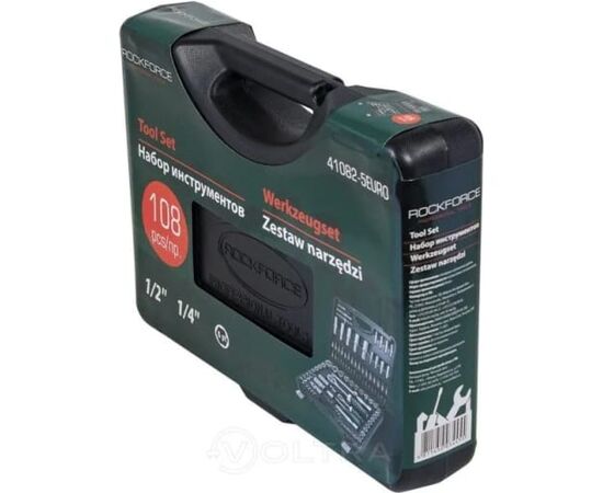  Набор торцевых головок и вставок RockForce RF-41082-5 1/2 1/4DR 6-гранных 108 предметов 