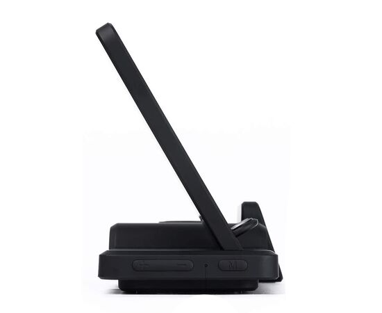  ЗУ Сетевое Беспроводное - WC07 (подставка) 3-in-1 с часами 15W (black) (black) (127153) 