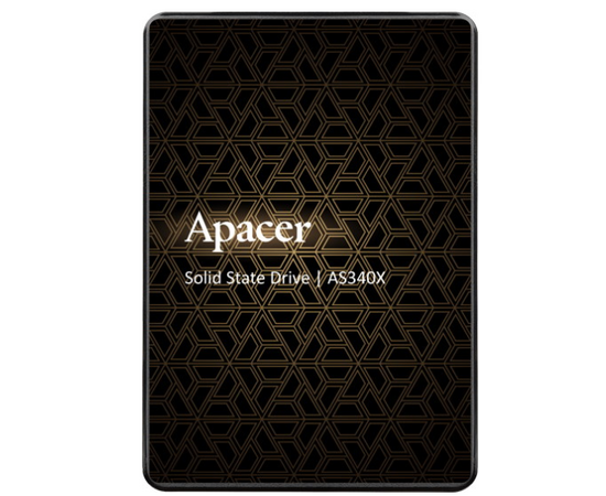  SSD 2.5" 480GB SATA3 Apacer AS340X (AP480GAS340XC-1) (550/520, IOPS 87/80K, MTBF 1.5M, 3D TLC, 280TBW, 0,53DWPD, RTL) 