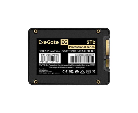  SSD ExeGate NextPro+ UV500TS2TB EX295278RUS 2.5" 2Tb (SATA-III, 3D TLC) 