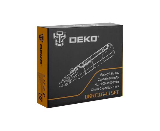  Гравер аккумуляторный DEKO DKRT 3.6-Li SET 063-1400 
