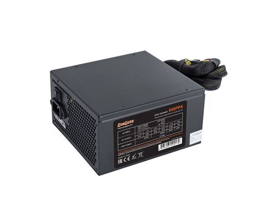  Блок питания Exegate EX259612RUS 650PPX RTL, ATX, black, APFC, 14cm, 24p+(4+4)p, PCI-E, 5SATA, 4IDE, FDD 