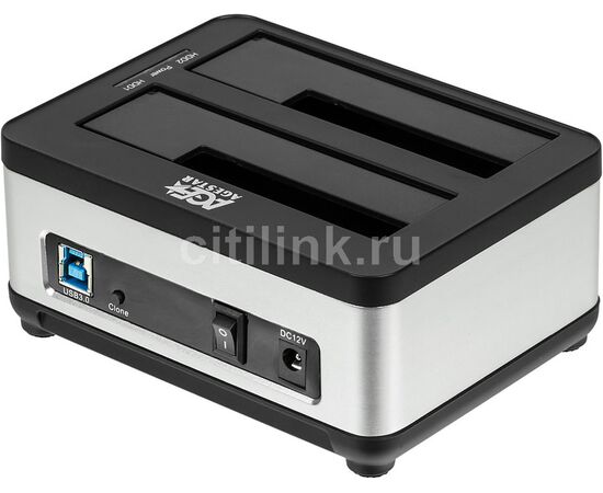  Док-станция для HDD AgeStar 3UBT8 Sata III пластик/алюминий черный 2 