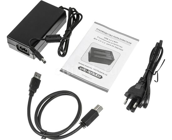  Док-станция для HDD AgeStar 3UBT8 Sata III пластик/алюминий черный 2 
