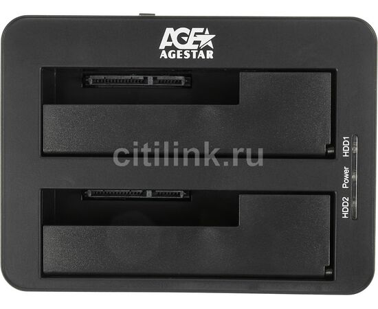  Док-станция для HDD AgeStar 3UBT8 Sata III пластик/алюминий черный 2 