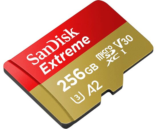  Карта памяти SanDisk (SDSQXAV-256G-GN6MN) 256GB microSDXC Class 10 UHS-I A2 C10 V30 U3 Extreme 190MB/s 