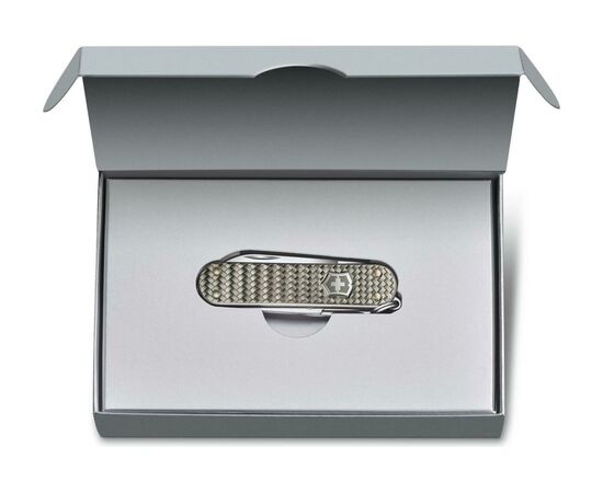  Нож-брелок Victorinox Classic SD Precious Alox 0.6221.4031G 58мм, 5 функций, Infinite Grey (подар. упаковка) 