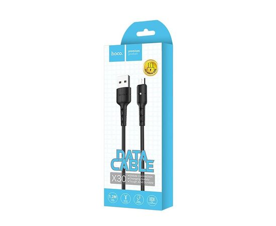  Кабель USB - micro USB Hoco X30 Star для HTC/Samsung (120 см) (black) 