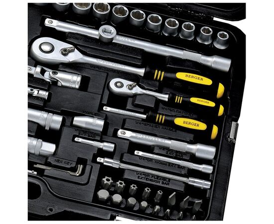  Набор инструментов BERGER BG128-1214 128 предметов 1/2" -1/4" 