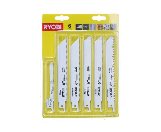  Набор полотен для сабельной пилы Ryobi RAK06RB (5132002547) 