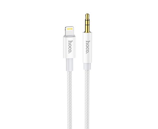  Аудиокабель HOCO UPA19 AUX Jack 3.5 (m) - Lightning (m), 1 м, серебристый 