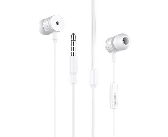  Проводные наушники BOROFONE BM31 Mysterious, Jack 3.5mm, 1.2 м, белый 