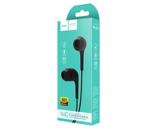  Проводные наушники HOCO M40 Prosody, Jack 3.5mm, 1.2 м, черный 