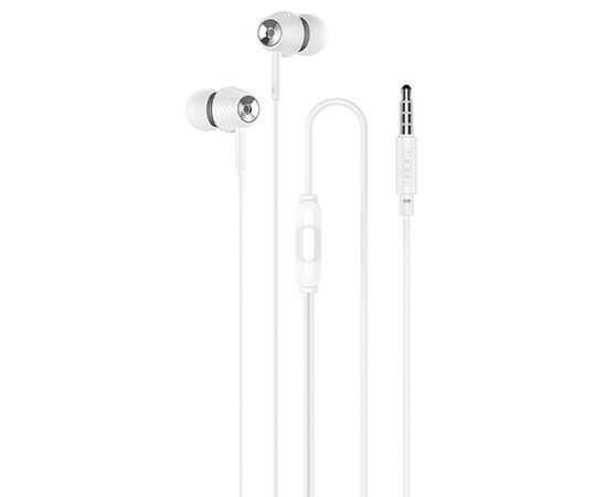  Проводные наушники HOCO M70 Graceful, Jack 3.5mm, 1.2 м, белый 