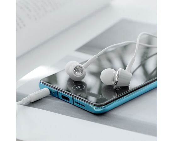  Проводные наушники HOCO M70 Graceful, Jack 3.5mm, 1.2 м, белый 