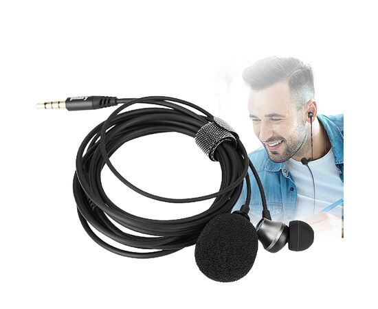  Микрофон JMARY MC-R5, петличный, Jack 3.5mm, 1м, черный 