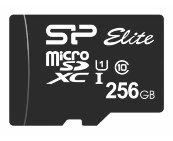  MicroSDXC  256GB  Silicon Power Class 10 Elite UHS-I (R/W 75/15 Mb/s) без адаптера 