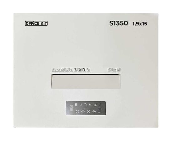  Шредер Office Kit S1350 3,9x35 белый (секр.P-4) фрагменты 35лист. 135лтр. скрепки скобы пл.карты CD 