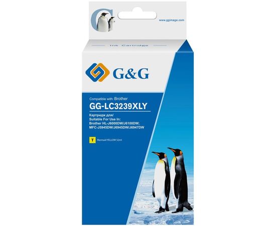  Картридж струйный G&G GG-LC3239XLY желтый (52мл) для Brother HL-J6000DW/J6100DW 