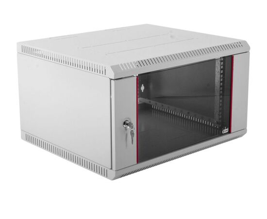  Шкаф коммутационный ЦМО ШРН-Э-9.350 серый 9U 600x350мм пер.дв.стекл несъемн.бок.пан. 
