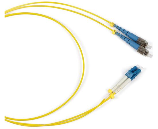  Hyperline FC-D2-9-FC/UR-LC/UR-H-1M-LSZH-YL (FC-9-FC-LC-UPC-1M) Патч-корд волоконно-оптический (шнур) SM 9/125 (OS2), FC/UPC-LC/UPC, duplex, LSZH, 1 м 