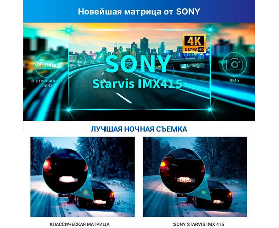  Видеорегистратор с радар-детектором TrendVision DriveCam Real 4K Signature LNA 2CH GPS ГЛОНАСС 