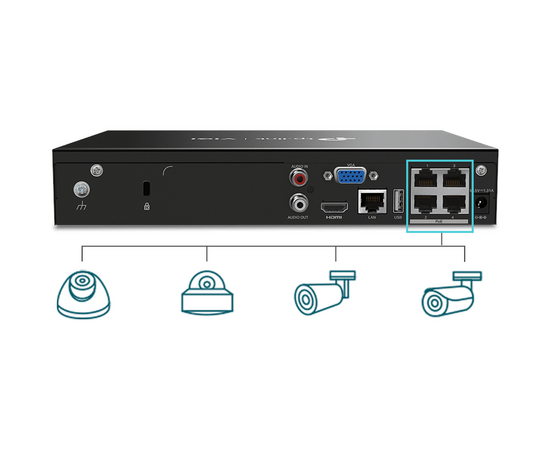  Видеорегистратор TP-Link (VIGI NVR1004H-4P) 